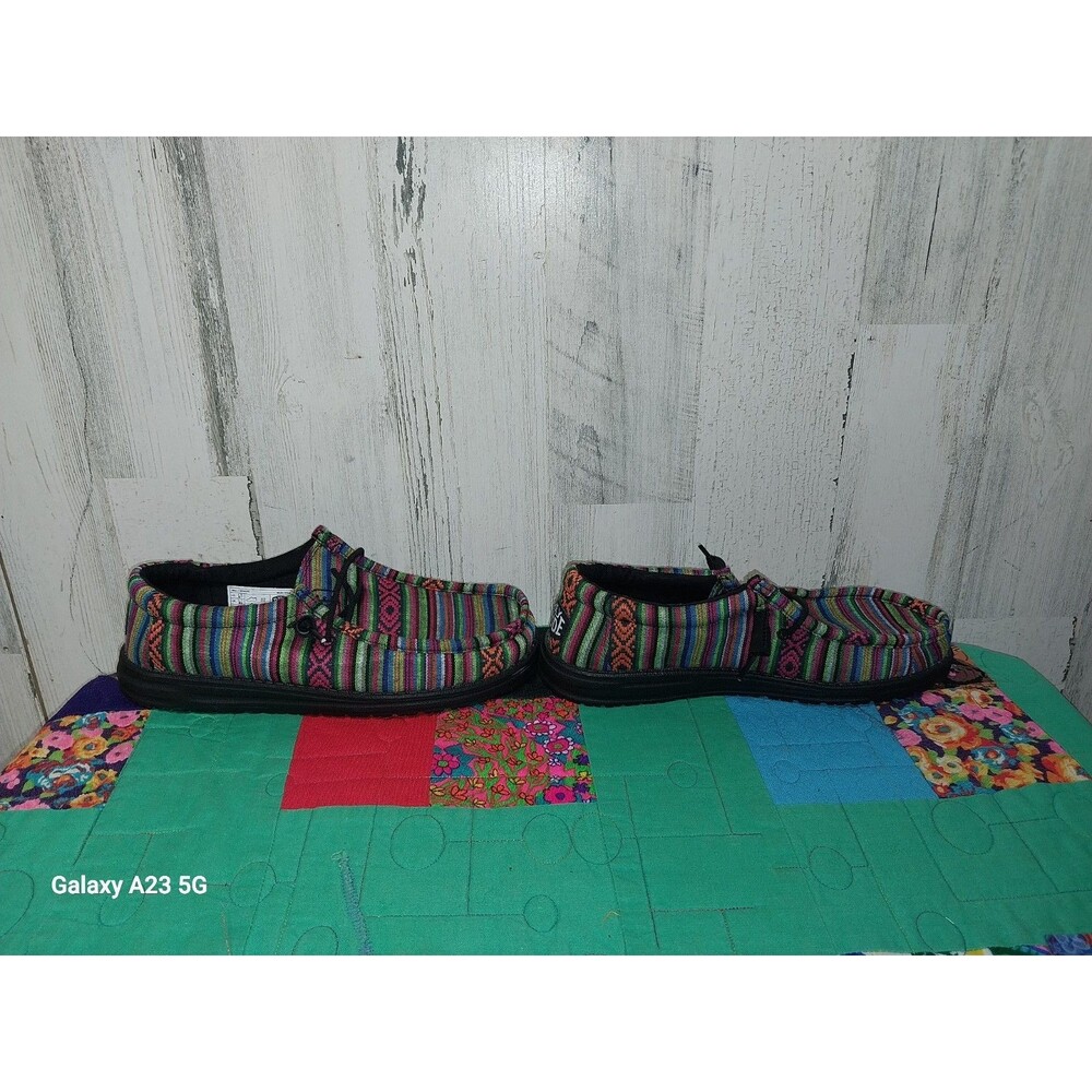 Hey Dude Wally Serape Mesa Verde Slip On Shoes 40017-9BZ NWT Size US L9 M7 - Picture 7 of 8